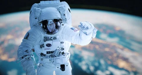 Astronaut Fly Space Stock Footage 106916732