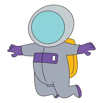 Astronaut is flying in space vector illustration Stock Illustration