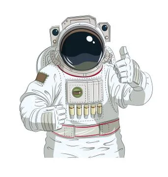 Astronaut gesture okay Stock Illustration