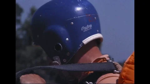 Astronaut getting ready for parasail training - 1968 動画素材 104331145