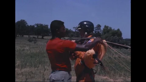 Astronaut getting ready for parasail training - 1968 Stockbeeldmateriaal 104331189