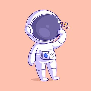 Astronaut giving appreciation while giving thumbs up Illustrazione stock
