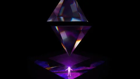 Astronaut with glass elements 스톡 일러스트