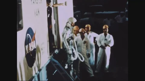 Astronaut Gordon Cooper ready for spaceflight - 1963 Stock Footage 90451943