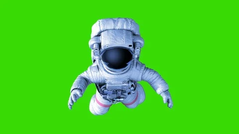 Astronaut on a Green Background 스톡 동영상 97222651