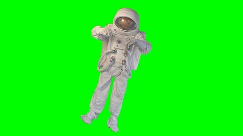 The astronaut on a green background Video stock 109271962