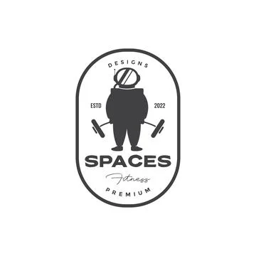 Astronaut gym logo design vector graphic symbol icon illustration creative id イラスト素材