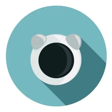 Astronaut Helmet Flat Icon Stock Illustration