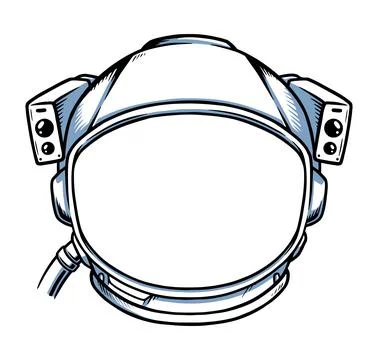 Astronaut helmet frame vector illustration Stock Illustration