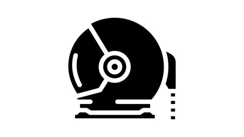 Astronaut helmet hat cap glyph icon animation Stock Footage 326744264