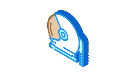 Astronaut helmet hat cap isometric icon animation Stock Footage 327291508