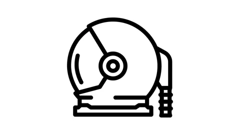 Astronaut helmet hat cap line icon animation Stock Footage 326762143