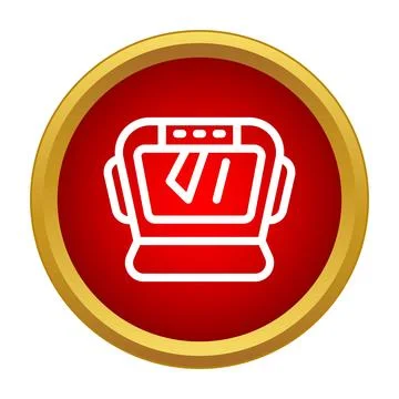 Astronaut helmet icon representing space exploration and technology Stock Illustration