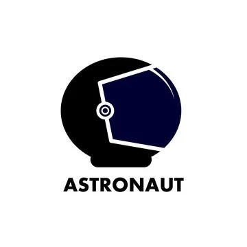 Astronaut helmet logo Stock Illustration