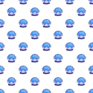 Astronaut helmet pattern creating space exploration background イラスト素材