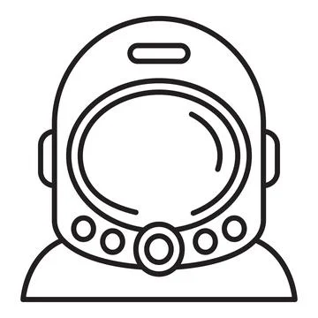 Astronaut helmet protecting space explorer during mission in outer space Stock Illustration