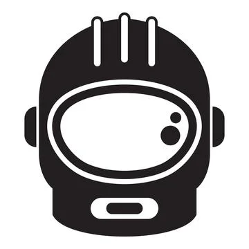 Astronaut helmet protecting space explorers during missions in outer space Stock Illustration