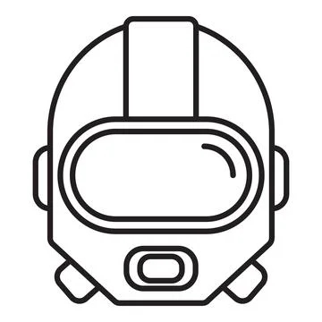 Astronaut helmet protecting space explorers during missions Stock Illustration