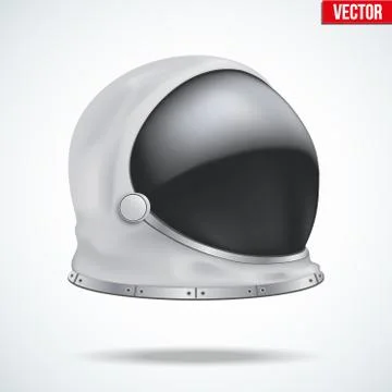 Astronaut helmet with reflection glass Illustrazione stock