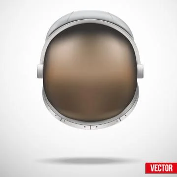 Astronaut helmet with reflection glass vector Stock Illustration