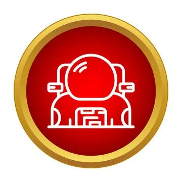 Astronaut icon representing space exploration and science technology Stock Illustration