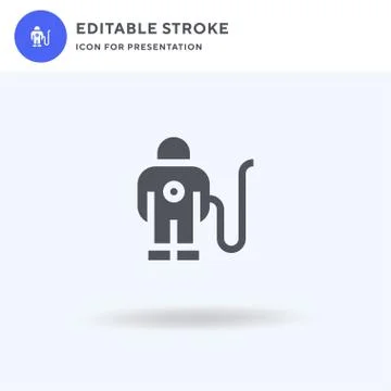 Astronaut icon vector, filled flat sign, solid pictogram isolated on white, logo Stock Illustration