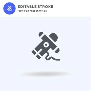 Astronaut icon vector, filled flat sign, solid pictogram isolated on white, logo Stock Illustration