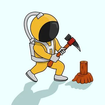 Astronaut illustration Stock Illustration