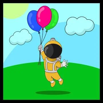 Astronaut Ilustration Vector Stock Illustration