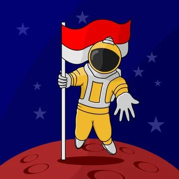 Astronaut Ilustration Vector Stock Illustration