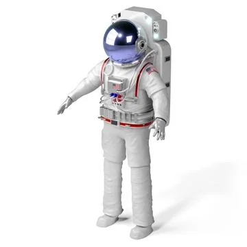 Astronaut isolated on white background - 3D illustration Stock Illustration