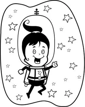 Astronaut Jet Pack Stock Illustration