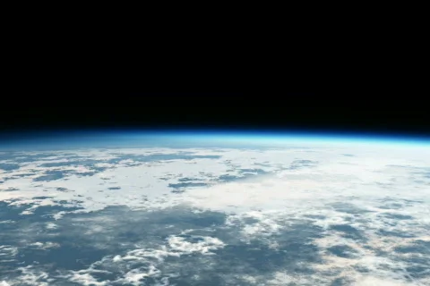 Astronaut with jet pack in space NTSC Video stock 307805