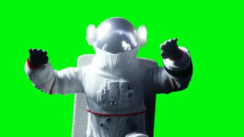 Astronaut levitation in space. Green screen. Realistic 4k animation. Vidéo 88719066