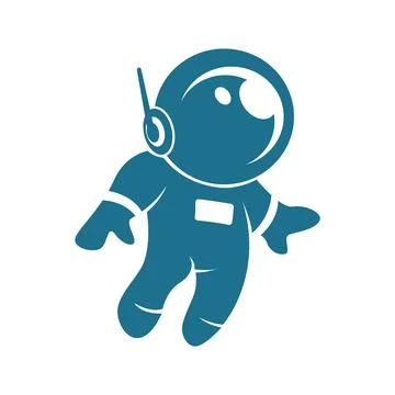 Astronaut logo icon design Stock Illustration