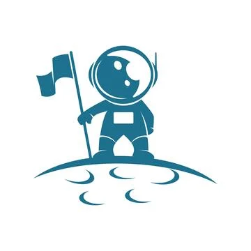 Astronaut logo icon design Stock Illustration