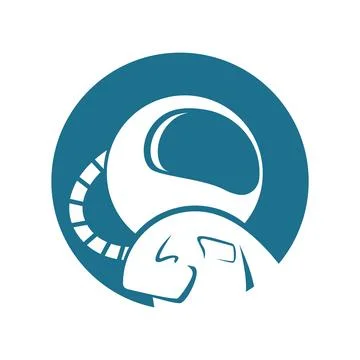 Astronaut logo icon design Stock Illustration