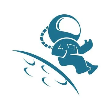 Astronaut logo icon design Stock Illustration