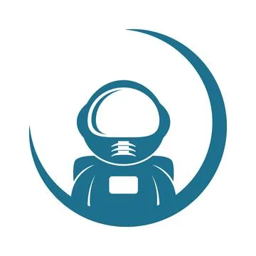Astronaut logo icon design Stock Illustration