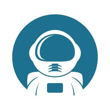 Astronaut logo icon design Stock Illustration