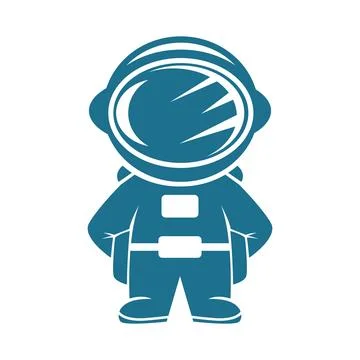 Astronaut logo icon design Stock Illustration
