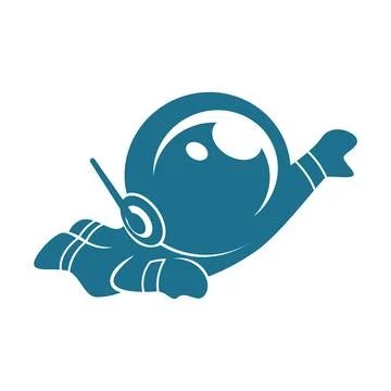 Astronaut logo icon design Stock Illustration