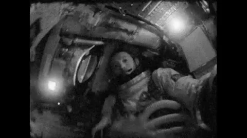 Astronaut Michael Collins during spaceflight Stock Footage 269506637