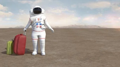 An Astronaut On The Moon's Surface Holding The Earth Ilustración de archivo