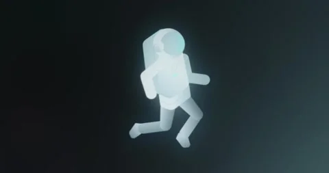 Astronaut moving in a low gravity environment Stock Footage 313494268