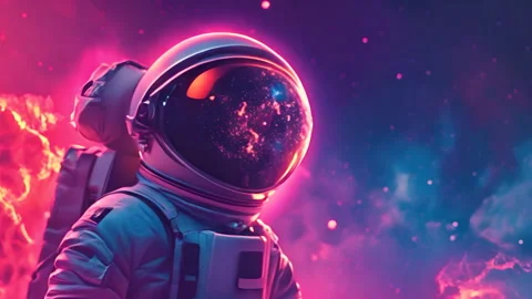 Astronaut navigating the deep space, universe discovery concept Stock Footage 263679594