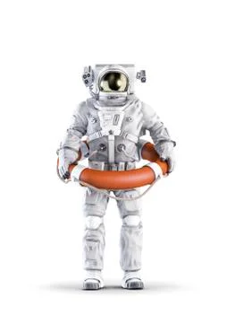Astronaut needs rescue Illustrazione stock