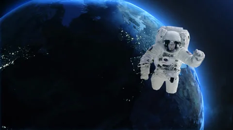 Astronaut in open space Stock-Footage 36292794