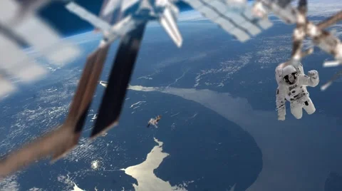 Astronaut in open space Stock-Footage 43113357