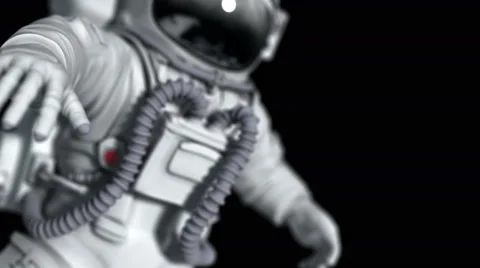 Astronaut at open space. Scientific 3d animation. Stock Footage 49063340